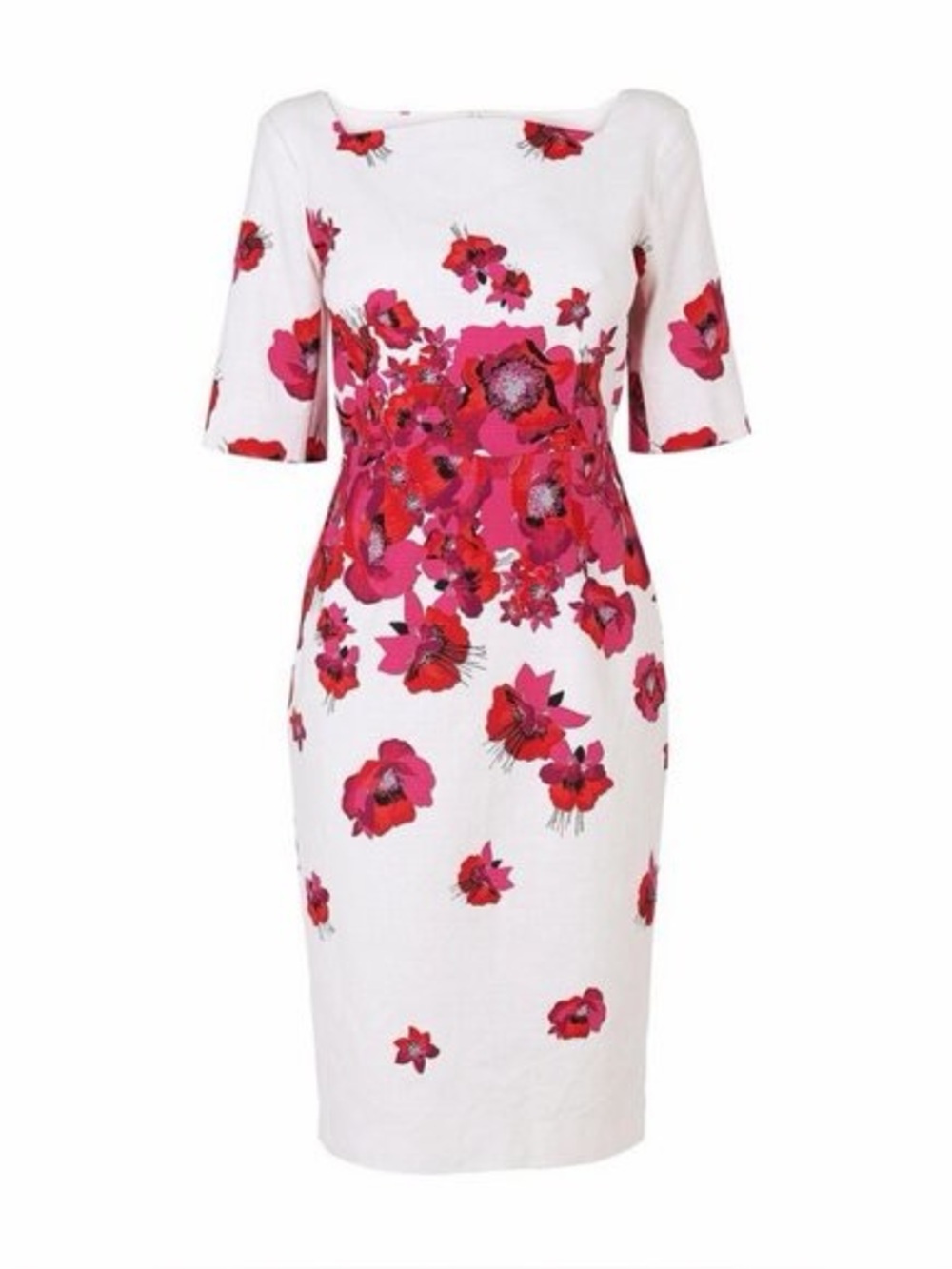 (New with flaw) L.K. Bennett Lasana Pink Poppy Sheath Dress A/S/O Kate Middleton